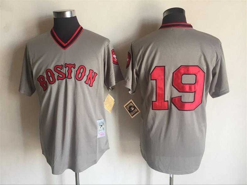 Boston Red Sox #19 Jackie Bradley Jr. Gray Mitchell And Ness Throwback Pullover Stitched Jersey,We sell and wholesale Boston Red Sox #19 Jackie Bradley Jr. Gray Mitchell And Ness Throwback Pullover Stitched Jersey on line form chian!